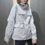 Deeptown Vintage Women's Oversize Windbreaker Jacket