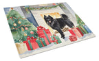 German Spitz Cozy Christmas Glass Cutting Board