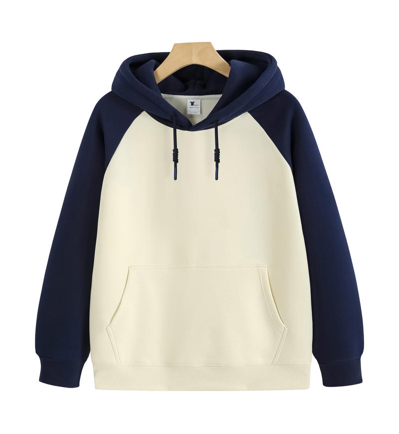 New Loose Color-Block Silver Fox Velvet Hoodie | Streetwear