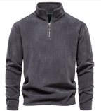 Men's Fleece Stand-Collar Zipper Sweatshirt | Streetwear