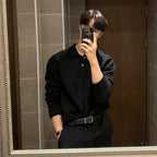 Men's Korean Style Loose Lapel Sweater Top
