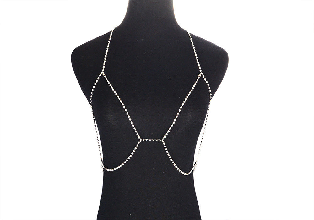Rhinestone Bralette Body Chain