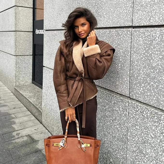 Women's Suede Jacket – European & American Style