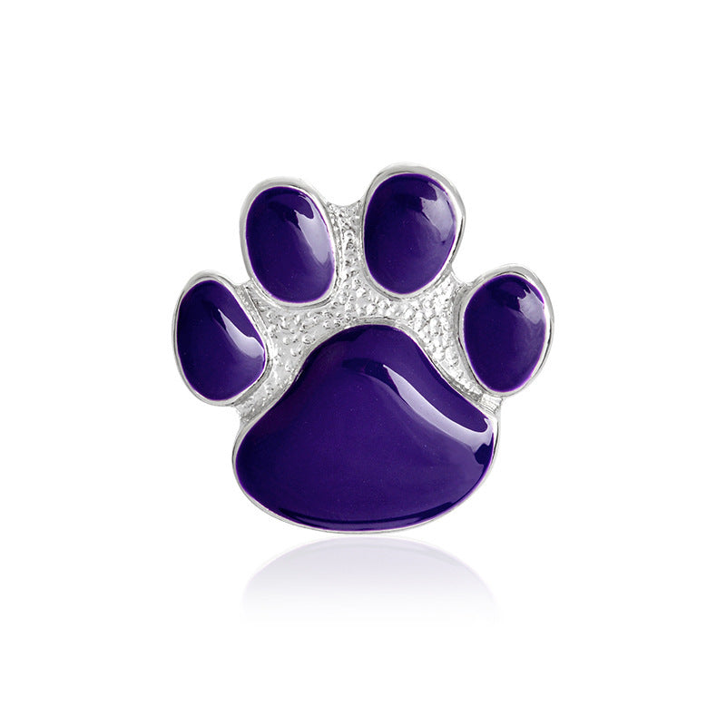 Paw Print Enamel Brooch Pin