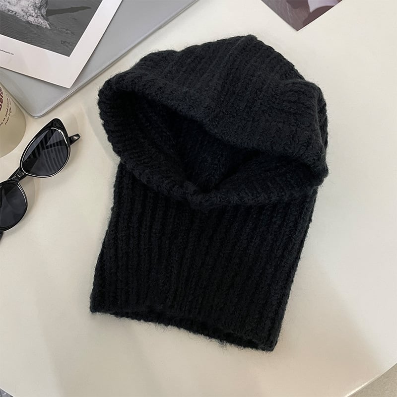 Warm Knitted Wool Hat and Scarf Set for Women | Embroidered Cap