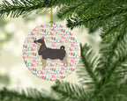 Swedish Vallhund Merry Christmas Ceramic Ornament