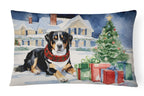 Entlebucher Mountain Dog Cozy Christmas Throw Pillow