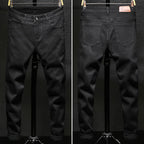 Fleece-lined Men's Slim Fit Jeans for Autumn & Winter