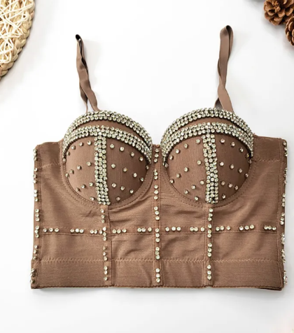 Beaded Shaping Corset Tube Top