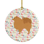 Pomeranian Merry Christmas Ceramic Ornament