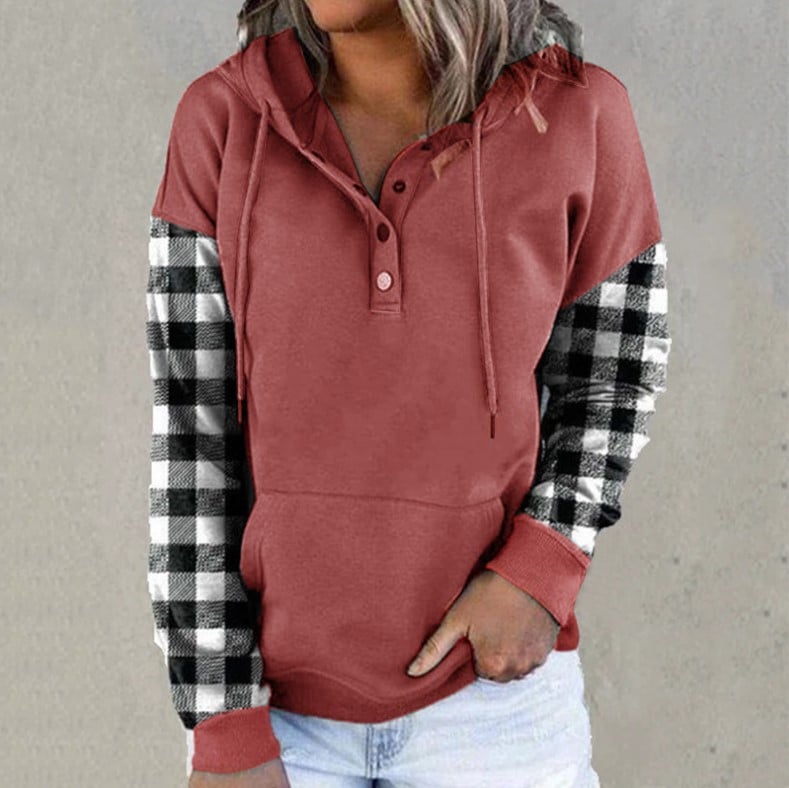 Autumn Winter Plaid Stitching European Pullover Sweater | Streetwear