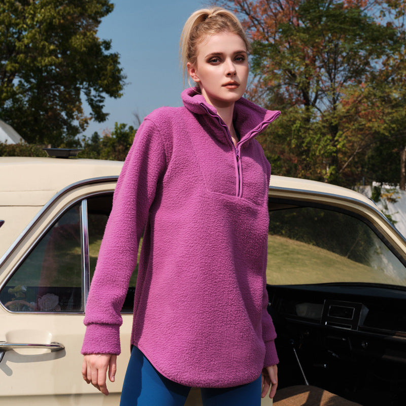 Thickened Cashmere Women's Polar Fleece Sports Jacket