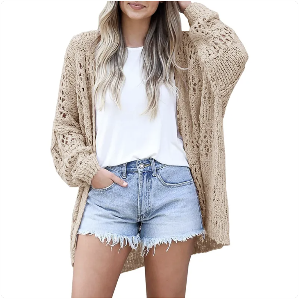 Lightweight Long-Sleeve Loose Cardigan