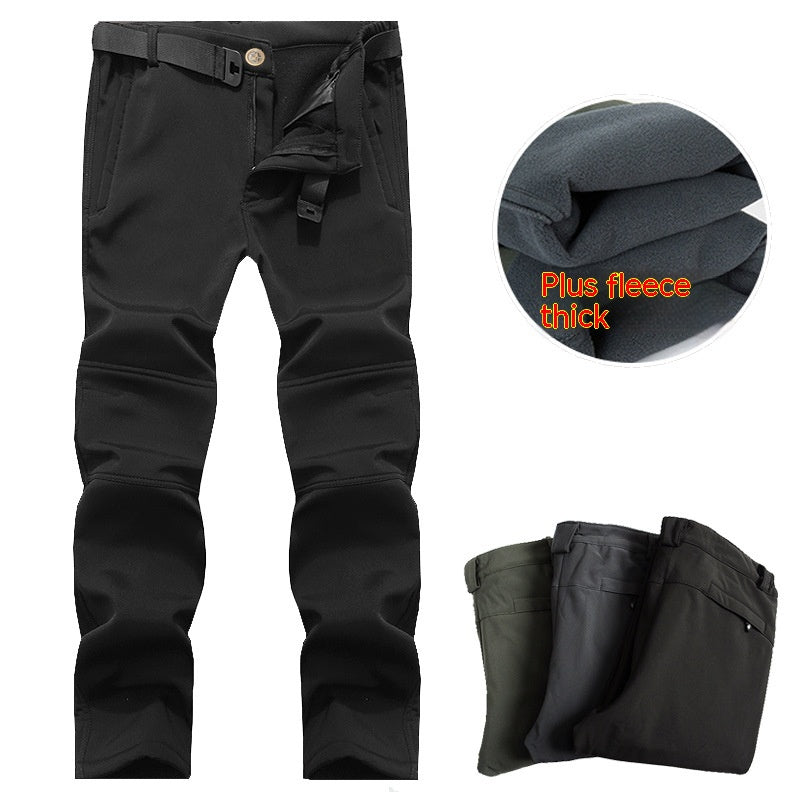 Men's Plus Size Fleece-lined Tactical Climbing Pants
