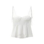Satin Bustier Peplum Cami Top