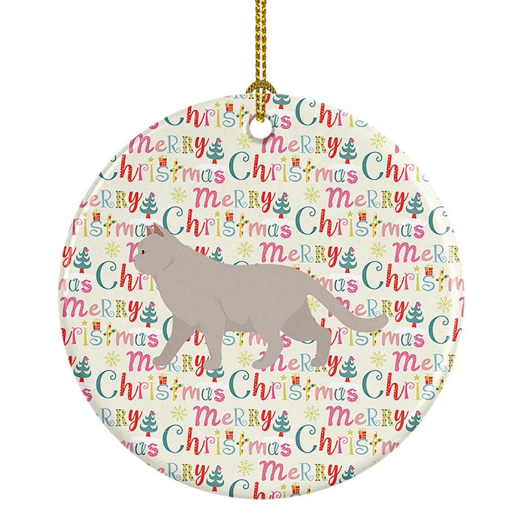 British Shorthair #2 Cat Christmas Ceramic Ornament