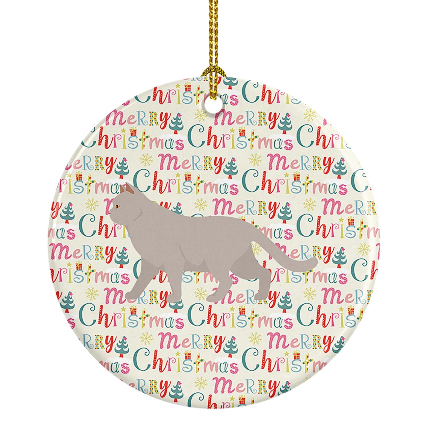 British Shorthair #2 Cat Christmas Ceramic Ornament