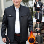 Men's Thick Plush Velvet Jacket with Stand Collar