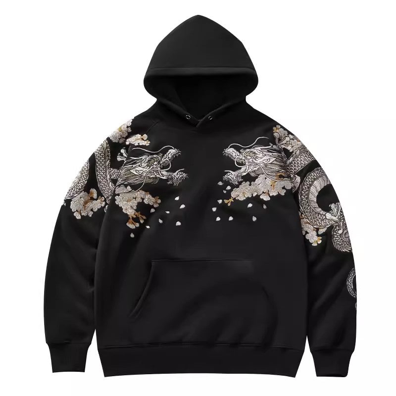 Men's Hoodie with Chinese Phoenix Embroidery Design | Streetwear