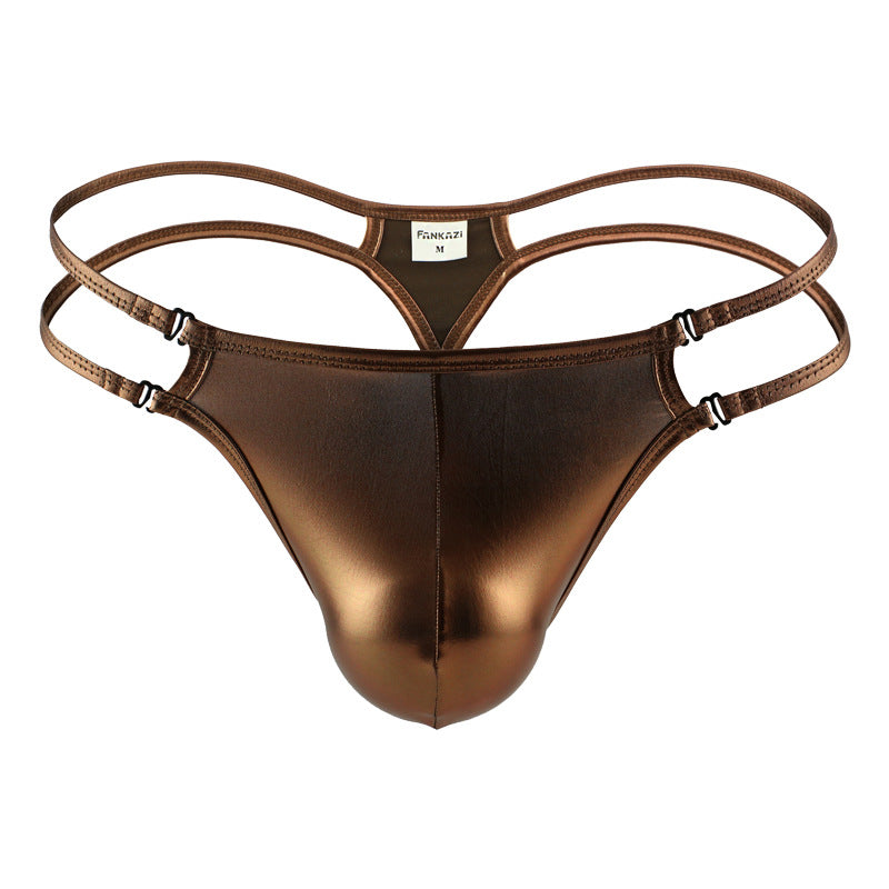 Low Waist Ice Silk Thong Panties for Men