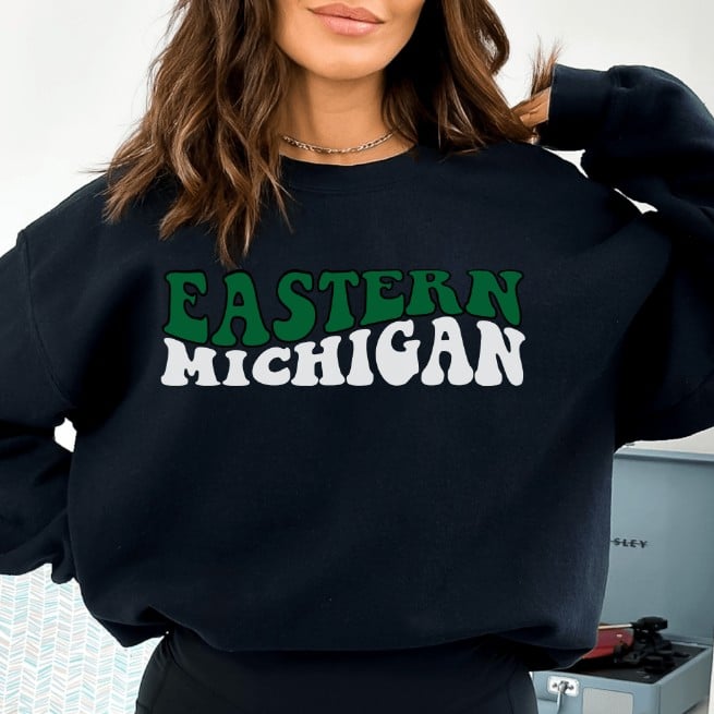 East Michigan Sweatshirt with European American Print | Streetwear