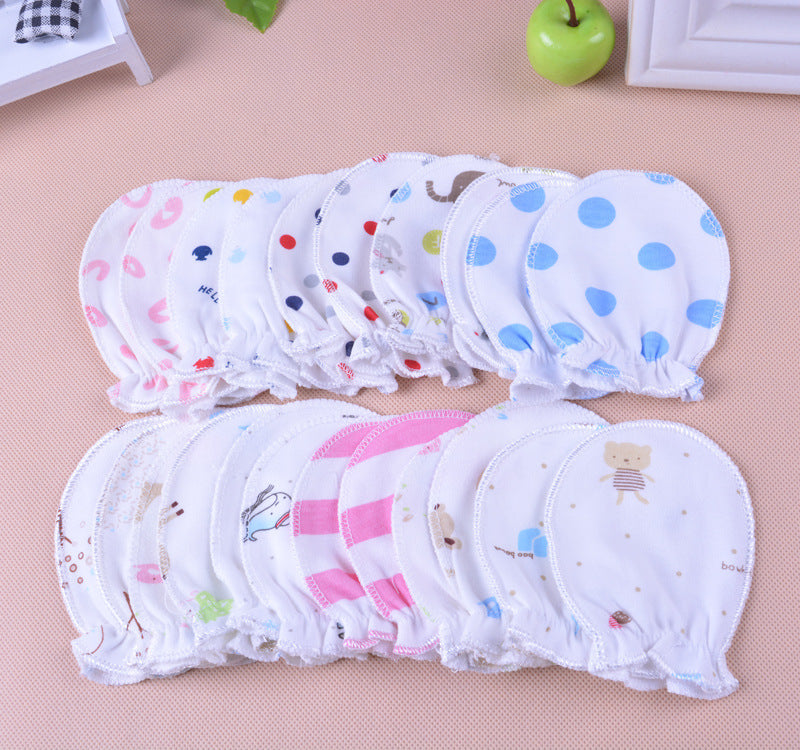 Cotton Baby Printed Anti-Scratch Gloves