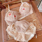 Cute Bear Plush Wireless Underwear Set
