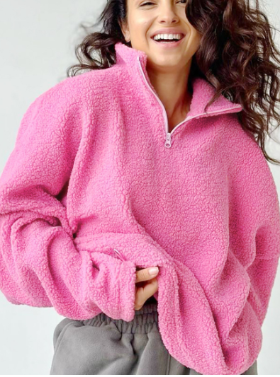 Knitted Lamb Fleece Pullover Sweater | Streetwear
