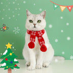 Warm Wool Scarf with Snowflake Lattice for Pets