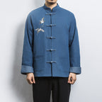Men's Traditional Chinese Tangzhuang Jacket with Collar