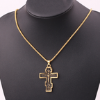 Orthodox Crucifix Cross Pendant Necklace - Christian Jewelry