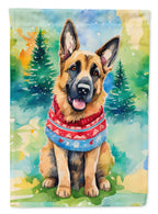 German Shepherd Christmas Garden Flag