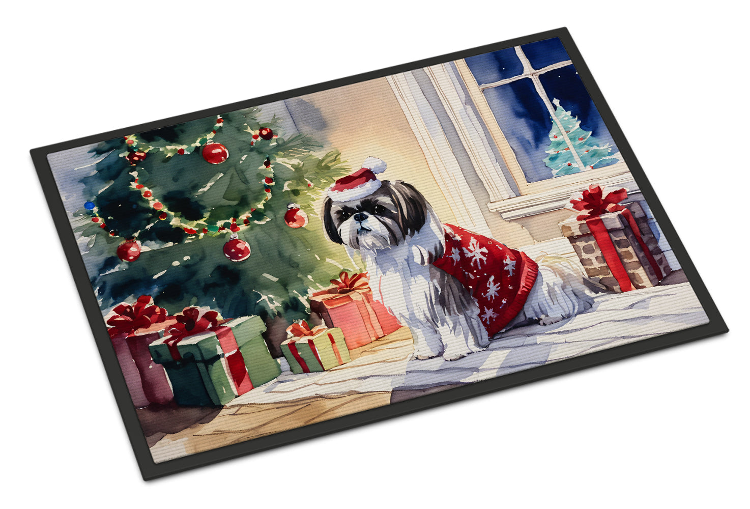 Shih Tzu Cozy Christmas Doormat