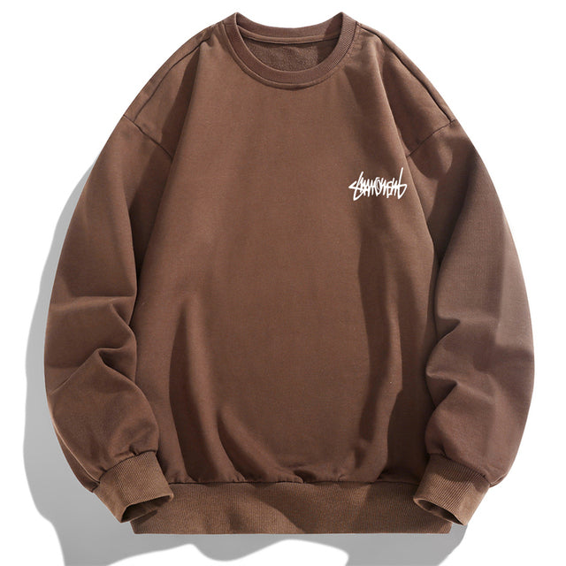 Men's Long Sleeve Round Neck Sweater Underlay T-Shirt | Streetwear