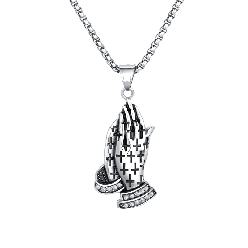 [Duplicate] [Archived] Vintage Christian Prayer Hands Pendant Necklace