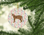 Savannah #1 Cat Christmas Ceramic Ornament