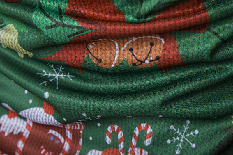 3D Christmas Tree Men's Long Sleeve T-Shirt with Tie | Streetwear