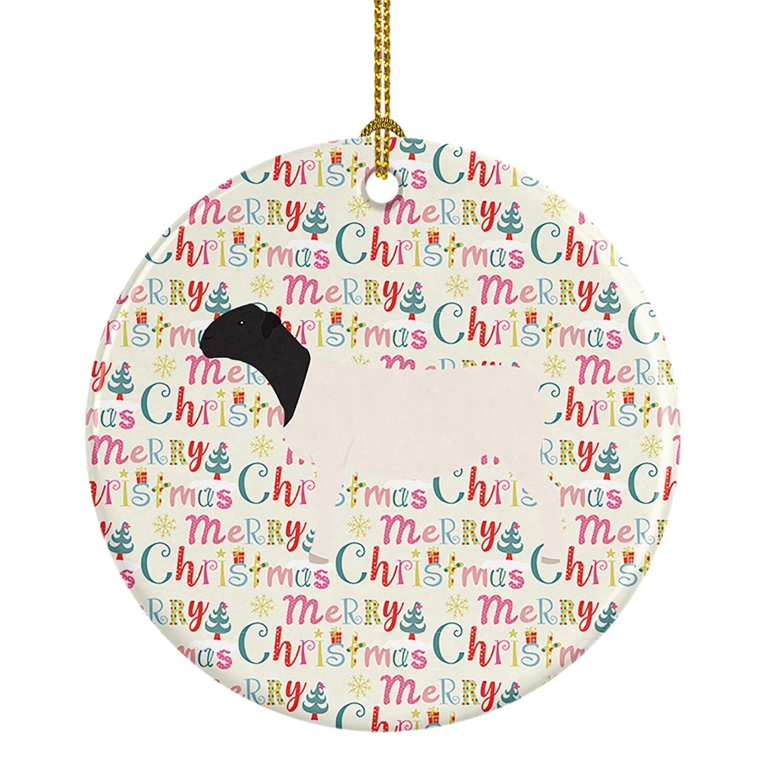 Dorper Sheep Christmas Ceramic Ornament