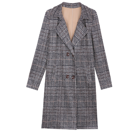 Wool Blend Winter Women's Trench Coat - Casual Cardigan