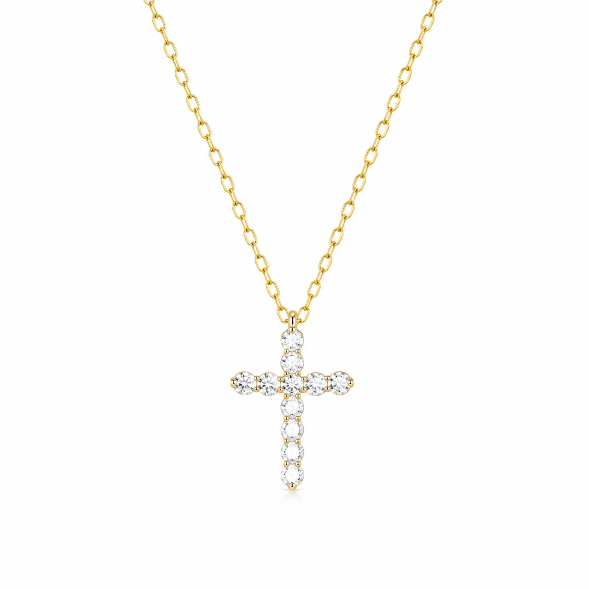 Crystal Cross Pendant Necklace