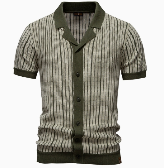 Men's Fashion Polo Shirt Cardigan (Single Piece)
