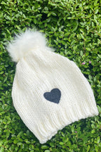 True To Your Heart Cozy Knit Beanie | Embroidered Cap