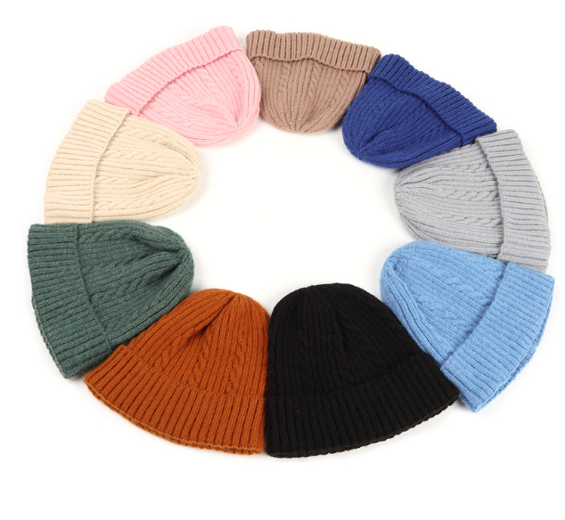 Warm Wool Hat for Autumn and Winter with Knitted Design | Embroidered Cap