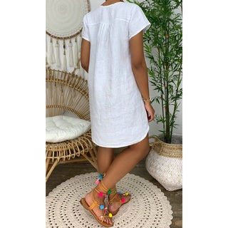 Women's Short Sleeve V-Neck Dress for Autumn/Summer