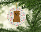 Merry Christmas Glen of Imal Tan Ceramic Ornament