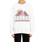 Faith Can Move Mountains Graphic Cartoon Sweatshirt | Streetwear