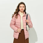 Korean Style Stand-Collar Ladies Down Jacket for Fall/Winter