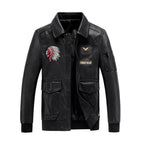Plus Size Winter Leather Jacket for Men, Slim Fit