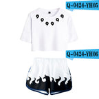 Customizable 3D Crop Top and Shorts Set