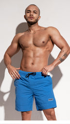 Men's Army Green Solid Swim Trunks